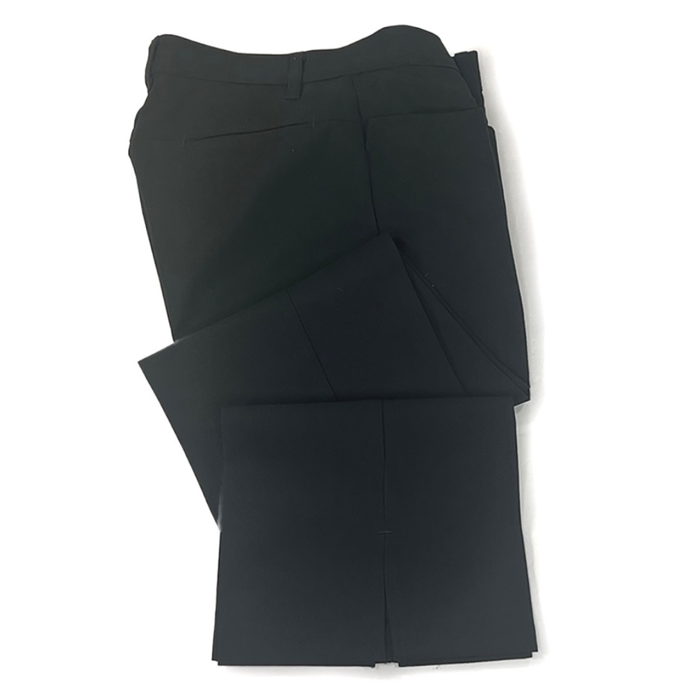 Black Vintage Split Hem Trousers